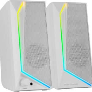 Colunas MS72W RGB 2.0 15W (Branco) - MARS-GAMING