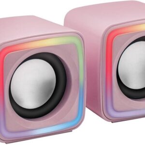 Colunas 2.0 MSCUBEW 8W RMS (Rosa) - MARS-GAMING