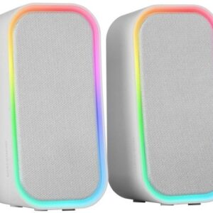 Colunas MS-OM RGB 2.0 20W Bluetooth (Branco) - MARS-GAMING