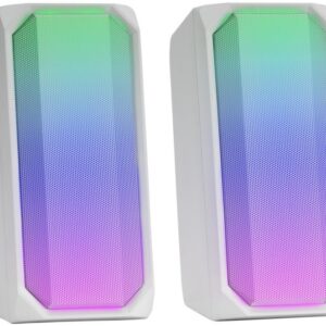 Colunas MS RGB 2.0 15W Bluetooth (Branco) - MARS-GAMING