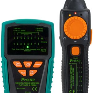 Testador de Redes LAN / PoE e Localizador de Cabos (RJ45/RJ12/RJ11) - Proskit