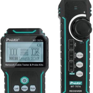 Testador Cabos de Rede LAN / PoE c/ Ecrã LCD e Gerador de Tons - Proskit