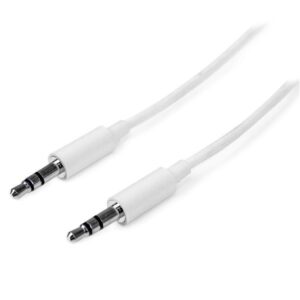 Cabo Jack 3.5mm Macho - Macho (1 metro) Branco - STARTECH