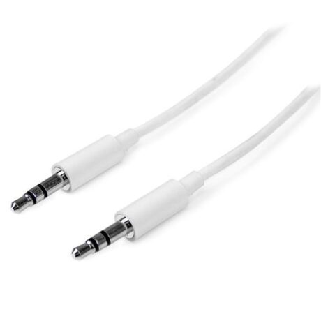 Cabo Jack 3.5mm Macho - Macho (1 metro) Branco - STARTECH