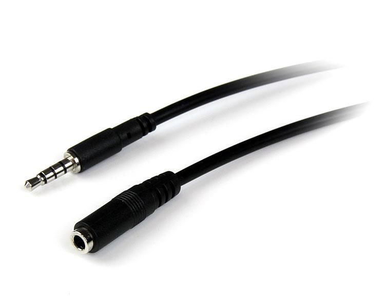 Cabo Jack 3,5mm Macho - Jack 3,5mm Fêmea (1 metro) - STARTECH