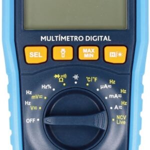 Mult?metro Digital de Alcance Autom?tico True RMS CAT.III 600V c/ Fun??o de Lanterna - NIMO