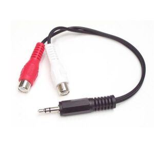 Cabo Jack 3,5mm Stereo Macho - 2x RCA Fêmea (15cm) - STARTECH