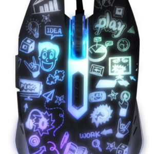 Rato ?ptico LED Gaming MUS-6B-GRAFIX c/ Fios - GEMBIRD