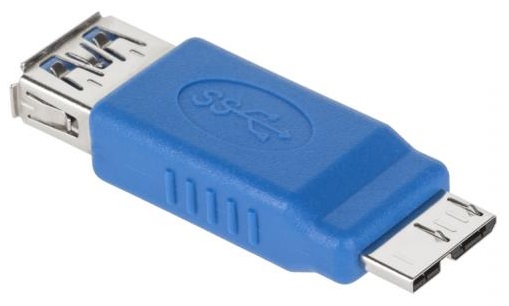 Ficha Adaptadora USB A 3.0 Femea - micro USB-B 3.0