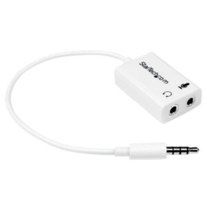 Splitter Jack 3.5mm Macho - 2x Jack 3.5mm Fêmea (Branco) - STARTECH