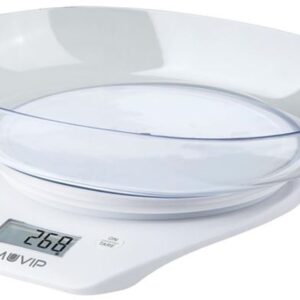 Balança de Cozinha Digital c/ Tigela de Graduação 0,1g (Branco) - MUVIP