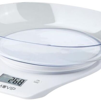 Balança de Cozinha Digital c/ Tigela de Graduação 0,1g (Branco) - MUVIP