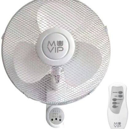Ventoinha de Parede 3 Velocidades 45W c/ Comando (Ø40cm) - MUVIP
