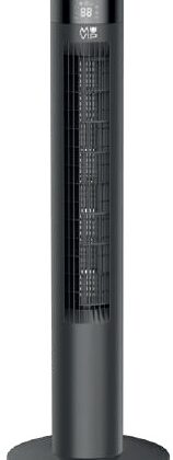 Ventoinha de Torre 3 Velocidades 50W c/ Comando e Ecrã LED (Preto) - MUVIP