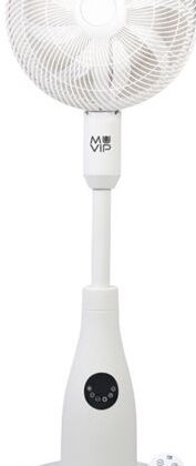 Ventoinha de Pé Nebulizadora Design Pro 3 Velocidades 80W c/ Comando e Luz LED (Ø35cm) - MUVIP