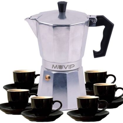 Cafeteira Italiana de Indução 6 Chávenas (Alumínio) - MUVIP