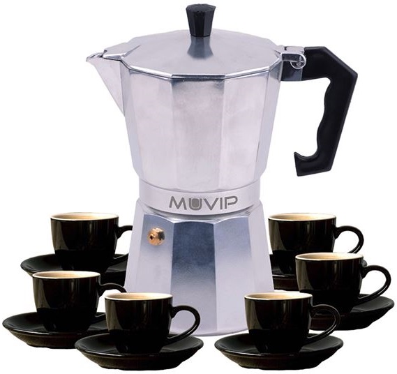 Cafeteira Italiana de Indução 6 Chávenas (Alumínio) - MUVIP
