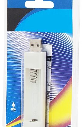 Carregador USB p/ Pilhas AAA e AA (Ni-Cd/Ni-MH)