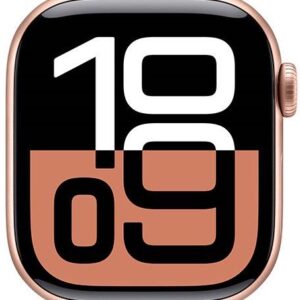Apple Watch Series 10 GPS+Cellular 42mm Alum?nio Rosa-Dourado c/ Bracelete Desportiva Rosa Leve M/L