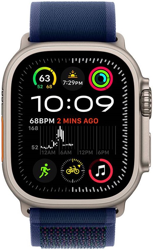 Apple Watch Ultra 2 GPS + Cellular 49mm Titânio Natural c/ Loop Trail Azul M/L