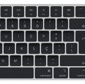 Teclado PT Magic Keyboard USB-C c/ Touch ID + Teclado Numérico (Prateado/Preto) - APPLE
