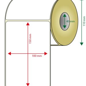 Pack 6x Rolos de Etiquetas T?rmico-Adesivas (100 x 150mm) - AQPROX