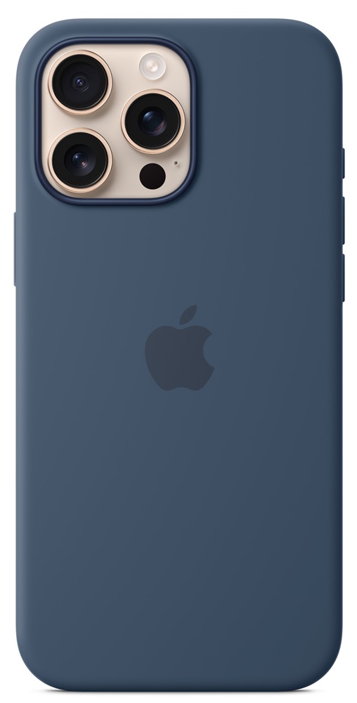Capa Silicone iPhone 16 Pro Max c/ MagSafe (Azul Denim) - APPLE
