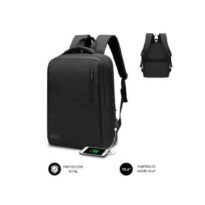 Mochila Subblim City Backpack para Portátil até 15.6" com Porta USB Preta