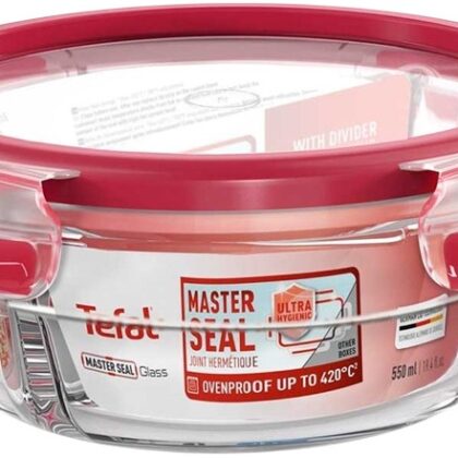 Recipiente Redondo de Vidro Masterseal c/ Divisória (550ml) - TEFAL