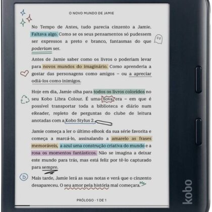 E-Book Libra Colour 7 Ecrã Táctil 32GB Wi-Fi (Preto) - RAKUTEN KOBO