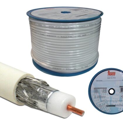 Bobine Cabo Coaxial RG6 Branco (100 mts) - TEKA