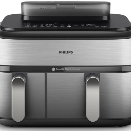 Fritadeira Dupla Air Fryer 5000 series NA555/00 9L 2750W (Prateado) - PHILIPS