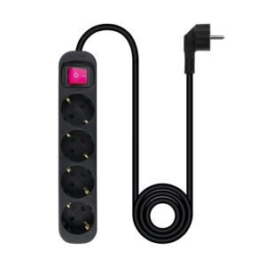 Extens?o Quadrupla Preto (1,4 mts) - Nanocable