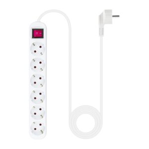 Extensão Sextupla Branco (1,4 mts) - Nanocable