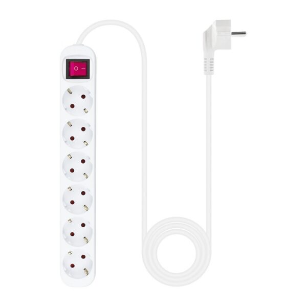 Extensão Sextupla Branco (1,4 mts) - Nanocable
