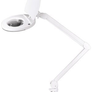 Candeeiro Bancada 8W 60x LEDs c/ Lupa 5 5 Dioptrias - REBEL