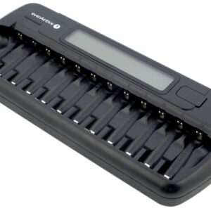 Carregador de 1/12 Pilhas com Display LCD (AA e AAA) - everActive
