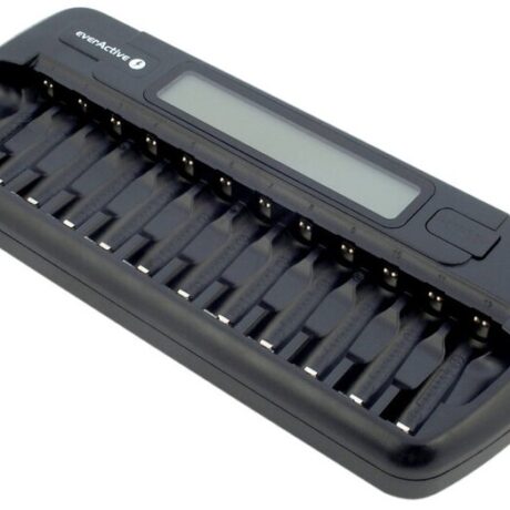 Carregador de 1/12 Pilhas com Display LCD (AA e AAA) - everActive