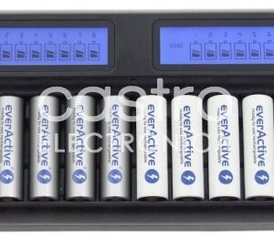 Carregador de 1/16 Pilhas com Display LCD (AA e AAA) - everActive