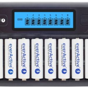 Carregador de Pilhas com Display LCD Ni-MH (AA e AAA) - everActive NC-800