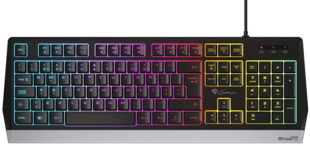 Teclado Gaming Rhod 300 RGB Layout PT (Preto) - GENESIS