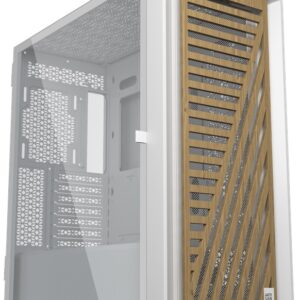 Caixa E-ATX Artisan Noble c/ Frontal de Madeira (Branco) - PHOENIX