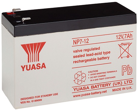 Bateria Chumbo 12V 7Ah (151 x 65 x 97,5 mm) - YUASA