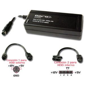 Alimentador p/ Discos Rigidos Internos e Externos DC 5V+12V 2 Amp