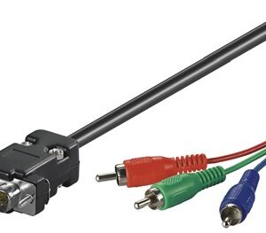 Cabo VGA - 3 RCA Macho (RGB) - 2 mts