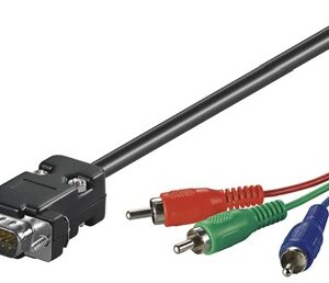 Cabo VGA Macho – 3 RCA Macho (RGB) – 5 mts