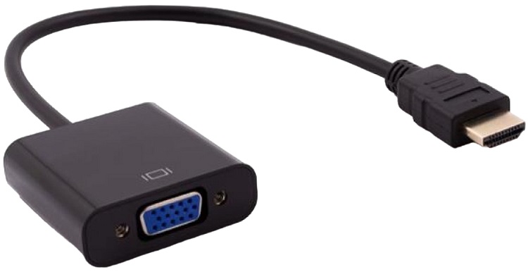 Adaptador Conversor HDMI Macho - VGA Fêmea (Preto) - NILOX