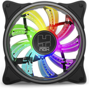 Ventoinha 120mm Hummer A-Fan ARGB 1100RPM 3 Pinos (Preto) - NOX