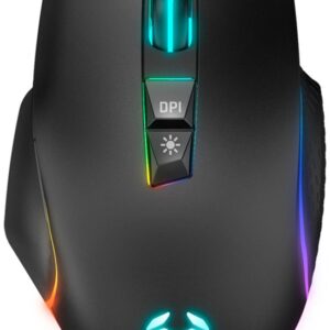 Rato Óptico Keos 6400DPI RGB (Preto) - KROM