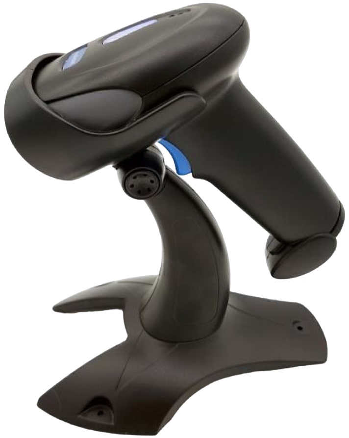 Leitor Código de Barras Portátil USB 1D/2D CMOS c/ Suporte (Preto) - NILOX